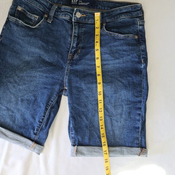 Gap Denim Shorts - 9" Bermuda Short - Dark Wash - Size 6/28 - Picture 6 of 10